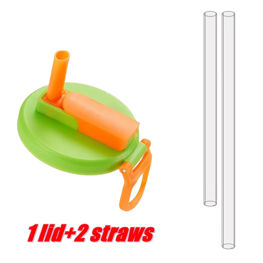 Reusable Silicone Soda Can Lid with Two Straws – Portable Cover for Canned Beverages, Juice, and Beer, Ideal for Home and Picnics